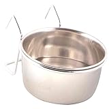 Trixie 5493 Edelstahlnapf mit Halter, 150 ml/ø 7 cm