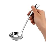 Edelstahl Silber Suppenschöpfer, 20 cm Soßenkelle, Suppenkelle, Servierlöffel von Suppen und...
