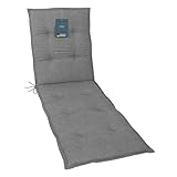 LILENO HOME Sonnenliege Auflage als [1er Set - Rollliege] in Hellgrau - Gartenliegen Auflage perfekt...