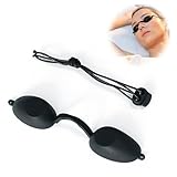 Wcawnlt Solarium Brille, UV Schutzbrille aus Silikon Schwarz 12,5x2,8x1,5cm, Komfortabler...