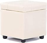 Gepolsterter Polsterhocker aus Leder, quadratisch, würfelförmig, Sitz, Couchtisch, Sitz, stilvolle...