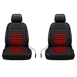 BURI 2X Premium Autositzauflage Winter für Fahrer- & Beifahrersitz | Bequemer Sitzschutz mit...