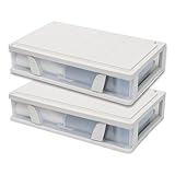 LLZJDDPLY 2 Pack Unterbett Aufbewahrungsbox, Schubladentyp Unterbettkommode, Rollen an Der...