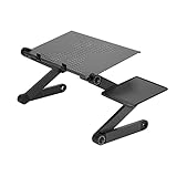 Portable Aluminum Laptop Desk Ergonomic Computer Desk Adjustable TV Bed Lapdesk Tray PC Table Stand...
