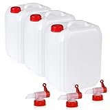 Höfer Chemie 3 x 10 L Leere Kunststoff Wasserkanister Set für Camping & Freizeit, BPA-frei,...