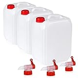 Höfer Chemie 3 x 10 L Wasserkanister Set Weiß - BPA-frei & Lebensmittelecht - Ideales Camping...