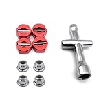 GTVNPOA Für Trxs Für Stampede Für Slash 1/10 4X4 Metall 12 Mm Radsechskantadapter 7 Mm Dicke M4...