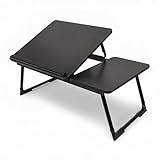 Relaxdays Laptoptisch für Bett & Couch, klappbarer Betttisch, Holzoptik, höhenverstellbar,...