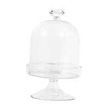Sosoport 1 Satz Tortenplatte mit Glasdeckel Dessertplatte aus Hochwertigem für Kuchen und Obst...