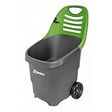 Ribimex Mehrzweck-Gartenwagen, Fassungsvermögen 65 Liter, Gestell aus Polypropylen, 2...