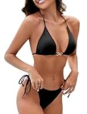 Evolyline Triangel Bikini Damen Set Sexy, Brazilian Bikini Set Ties-up Neckholder, String Tanga Push...