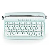 YUNZII ACTTO B303 Kabellose Schreibmaschinentastatur, Ästhetische Retro-Bluetooth-Tastatur Mit...