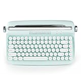 YUNZII ACTTO B303 Kabellose Schreibmaschinentastatur, Ästhetische Retro-Bluetooth-Tastatur Mit...