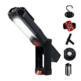 REV LED Arbeitsleuchte TORCH – Kompakte Akku Handlampe mit 360° Magnetfuß & Aufhängehaken,...