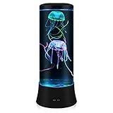 POYO LED Fantasy Quallen Lavalampe – Runde echte Quallen Aquarium Lampe – 7 Farben Einstellung...