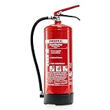 Pulver-Feuerlöscher – Protex Pulverfeuerlöscher – 6 Liter - für die Brandklassen ABC –...