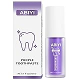 Purple Teeth Whitening Toothpaste, Whitening Zahnpasta, Zahnfleckenentfernung, Lila Zahnpasta für...