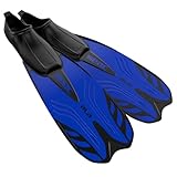 Seac ALA, Flossen mit geschlossenem Fußteil, ideal zum Schnorcheln und Schwimmen, BLAU Metal, 36/37