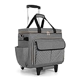 Luxja Lehrertasche Damen Groß, Lehrertasche Trolley, Lehrertrolley für Reisen & Schule, Rollende...