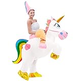 Tacobear Aufblasbare Einhorn Kostüm für Erwachsene Fasching Karneval Halloween Kostüm Trag Mich...