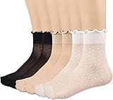 12 Paar Damen Nylonstrümpfe Nylon Socken Seidenfein Durchsichtiges Socken, Feinstrümpfe...