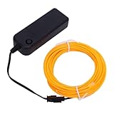 AOWINHIT EL-Draht Orange Rauschunterdrückung Robustes Design 4 Modi für Party Festival ABS PVC...