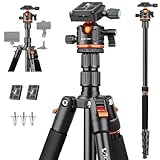 Victiv 200cm Kamera Stativ, Tragbares Stabiles Reisestativ, 2-in-1 Dreibein Stativ, Einbeinstativ...