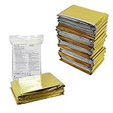 Medi-Inn+ Rettungsdecke Gold Silber | 160 x 210 cm | Notfalldecke für Erste Hilfe | Kälteschutz |...