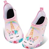 WAWSAM Kinder Strandschuhe Mädchen Meerjungfrau Schwimmschuhe Aqua Schuhe (Rosa-U, toddler,...
