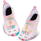 WAWSAM Kinder Strandschuhe Mädchen Meerjungfrau Schwimmschuhe Aqua Schuhe (Rosa-U, Toddler,...