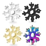 4 Stücke Edelstahl Schneeflocken Multifunktionswerkzeug,18 in 1 Schneeflocken...