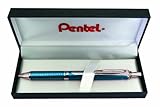 Pentel BL407S-BOX EnerGel Liquid-Gel-Roller Sterling mit matt-blau Gehäuse, Strichstärke 0.35 mm,...