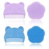 THQAE 4 Pcs milchschorf baby entfernen, Baby kamm und Badebürste für milchschorf, Neugeborene...
