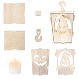 Dekorative Halloween-Laternen aus Holz | Halloween-Dekorations-Laterne für Zuhause | Holzlaterne,...