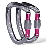 CAMNAL-Karabiner, UIAA-zertifizierte Kletterkarabiner [25KN] Hochleistungskarabiner mit...