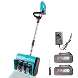 Akku Schneefräse Kompatibel Mit Makita Akku, 800W Akku Schneeschaufel mit 2x3000mAh Akku, 28cm...