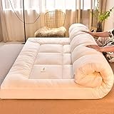 Japanische Futon-Matratze, Bodenmatratze, 10,2 cm extra Dickes Bodenschlafbett, tragbare...