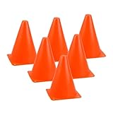 JOINPAYA 6 Stück Trainingskegel Orange für Fußball Rugby Basketball Robuste Markierungshütchen...