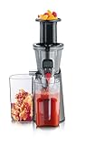 SEVERIN Slow Juicer – Entsafter für Saft, Sorbet, Eis, Marmelade uvm., elektrische Saftpresse aus...