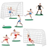 VICASKY Fußball Team Kuchendeko Satz mit 2 Toren 6 Kleinen Fußballspielern und 1 Schiedsrichter...