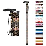 supregear Faltstock, 5-Stufig Höhenverstellbarer Gehstock, Leichter Tragbarer Gehstock Reisestock...