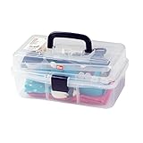 Prym 612725 Nähbox Transparent, 33 x 20 x 15 cm – Aufbewahrungsbox für Nähutensilien & Zubehör...