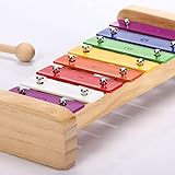 SCHMETTERLINE Harmonisches Xylophon für Kinder aus Holz mit Notenheft – Glockenspiel und...