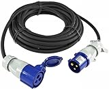 CEE Verlängerungskabel 10Meter IP44 Stecker Kupplung mit Schutzdeckel 230V I H07RNF 3G2,5 I IP44 I...