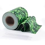 Sunnylaxx PVC Sichtschutzstreifen 35m x 19cm, 450g/m² inkl. 20 Clips, Buchsbaum Zaun Sichtschutz,...