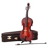 Miniatur Violine Modell - Miniatur Violine Modell mit Stand Case Puppenhaus Zubehör Mini...