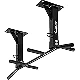 MOVIT® Profi Klimmzugstange zur Deckenmontage, bis 350 kg, 6X rutschfeste Griffe, 2X Ösen für...