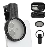 Polarisationsfilter für Handykamera,52 mm CPL Filter,Tragbares polarisations Kamera Objektiv für...