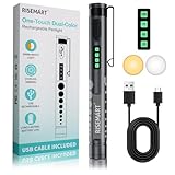 RISEMART Diagnostikleuchte Medizinische, Wiederaufladbare LED Pupillenleuchte mit Akku-Anzeige,...
