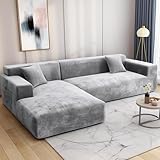 HEYOMART Sofabezug Ecksofa L Form Stretch Plüsch Sofa Überzug Universal Couchbezug Für 1/2/3/4...